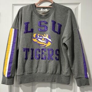 LSU TIGERS Crewneck Sweatshirt From Touch Stadium Unisex Medium Louisiana Retro